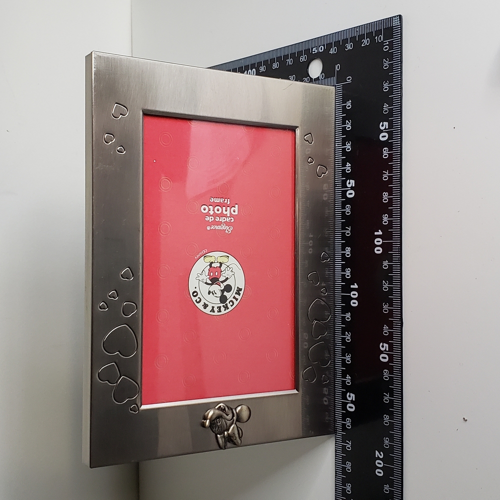 Silver Photo Frame with Heart and Dog Design